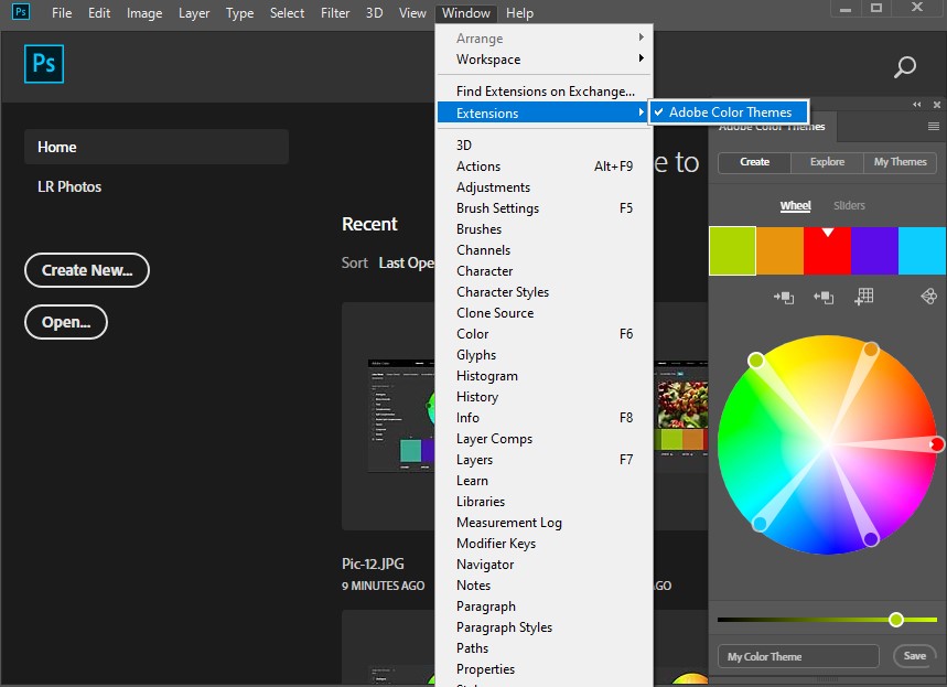 Adobe color themes