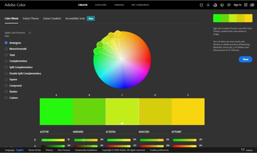 color wheel adobe photoshop