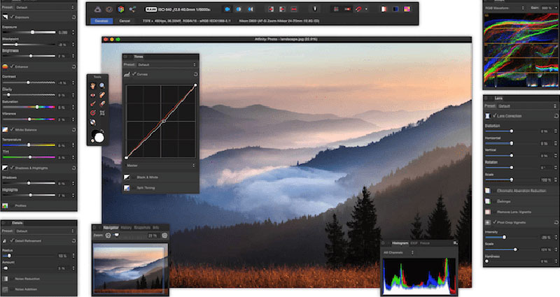 Affinity photo сравнение с photoshop