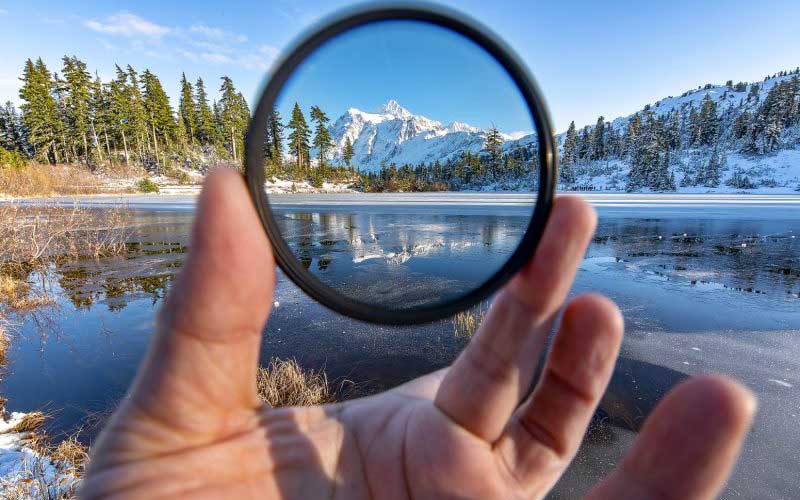 landscape with polarizing filter