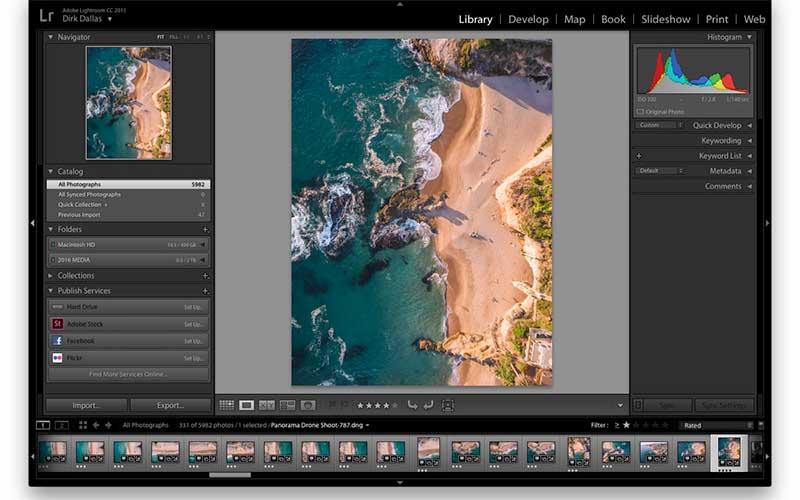 post-processing of drone-photos