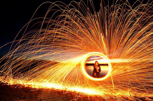 Steel Wool on Fire