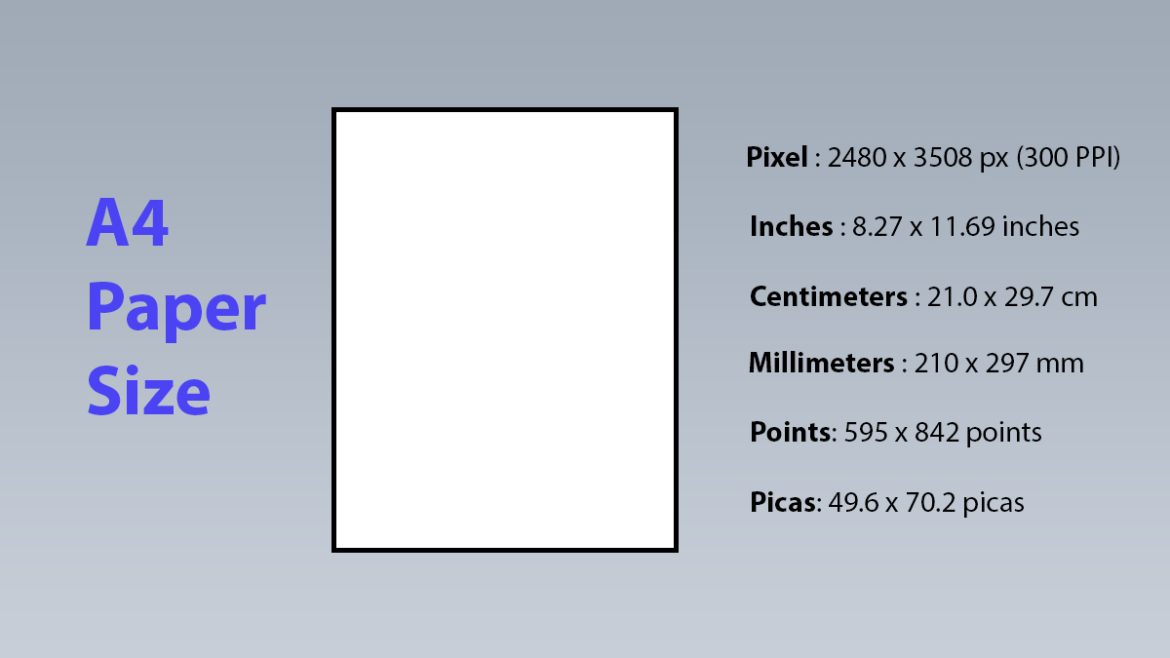 A4 Paper size
